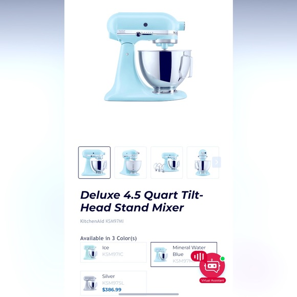 KitchenAid Kitchen Kitchen Aid Tilt Head Stand Mixer Mineral Water